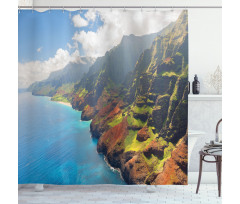 Island Sunshine Panorama Shower Curtain