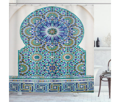 Eastern Ceramic Tile Shower Curtain