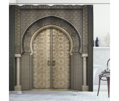 Aged Gate Geometric Shower Curtain