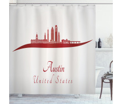 Calligraphic Modern Skyline Shower Curtain