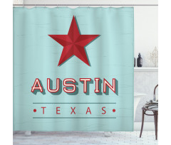 Texas Wording and a Star Shower Curtain