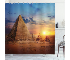 Desert and Pyramids Dusk Shower Curtain