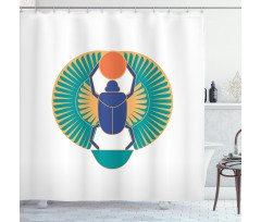 Scarab Holding Sun Shower Curtain