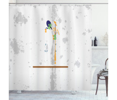 Symbolic Culture Figure Shower Curtain