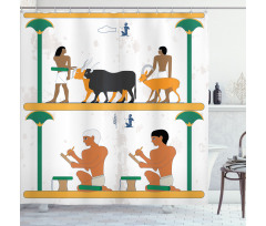 Man and Animal Shower Curtain