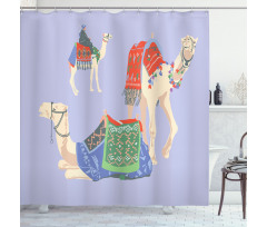 Camels with Rugs Shower Curtain