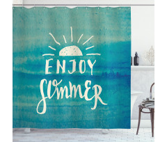 Enjoy Summer on Watercolor Shower Curtain