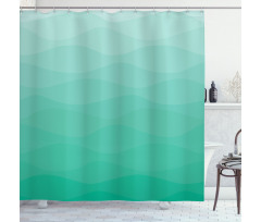 Tender Color Change Waves Art Shower Curtain