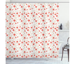 Peony Flowers Blooms Shower Curtain
