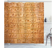 Hieroglyphs Composition Shower Curtain
