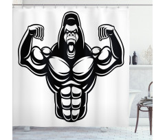 Athletic Bodybuilder Beast Shower Curtain