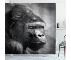 Close up Orangutan Portrait Shower Curtain