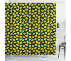 Citrus Cartoon with Leaves Shower Curtain