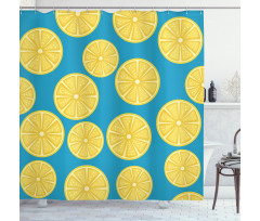 Vivid Citrus Slices Art Shower Curtain