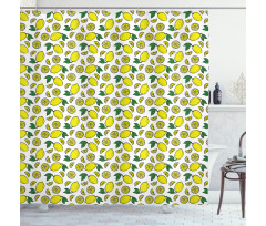 Vivid Summer Citrus Blossom Shower Curtain