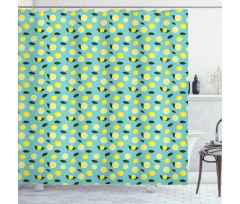 Citrus Slices Rhythmic Art Shower Curtain