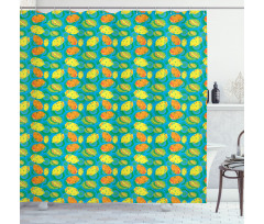 Funky Color Citrus Cartoon Shower Curtain