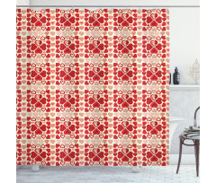 Passion Hearts Shower Curtain