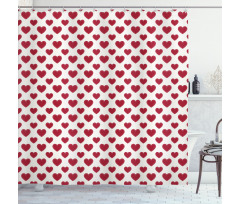 Classic Hearts Shower Curtain