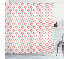 Love Keys Locks Shower Curtain