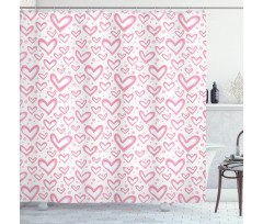 Hearts and Rounds Shower Curtain