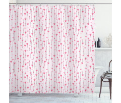 Curvilinear Heart Shower Curtain