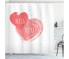 Kiss You Hearts Shower Curtain