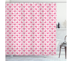 Floral Love Heart Shower Curtain