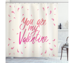 Romance Words Shower Curtain