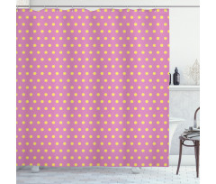 Feminine Retro Circles Shower Curtain