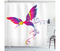 Feather Hummingbird Shower Curtain