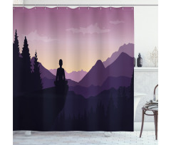 Man Enjoying the View Shower Curtain