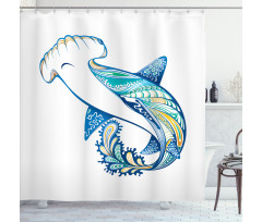 Hammer Head Shark Ocean Shower Curtain