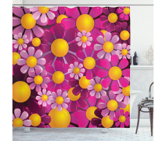 Flourish Flowers Cartoon Shower Curtain