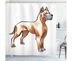 German Mastiff Dog Shower Curtain