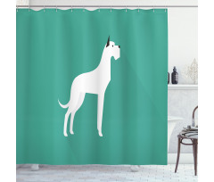 Simplistic of Dog Shower Curtain