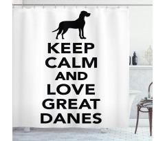 Keep Calm and Love Text Shower Curtain