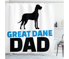 Dane Dad Text Shower Curtain