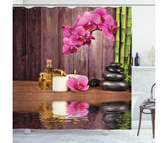 Spa Relax Candle Blossom Shower Curtain