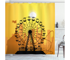 Amusement Park City Shower Curtain