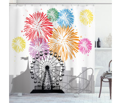 Fireworks Circus Fun Shower Curtain