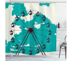 Ride on Grunge Map Art Shower Curtain