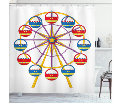 Childish Funny Ride Shower Curtain