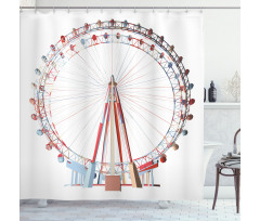 Double Round Ride Fun Shower Curtain