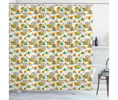 Funfair at Autumn Art Shower Curtain