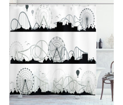 Modern Funfair View Shower Curtain