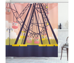 Cartoonish Fun Ride Shower Curtain