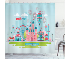 Childish Cartoon Fun Shower Curtain