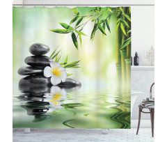 Bamboo Japanese Relax Shower Curtain