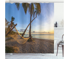 Summer Time Hammock on a Beach Shower Curtain